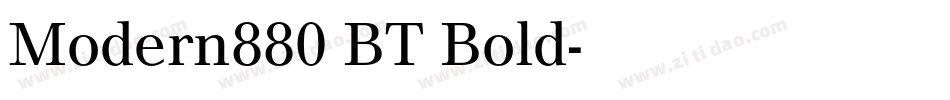 Modern880 BT Bold字体转换